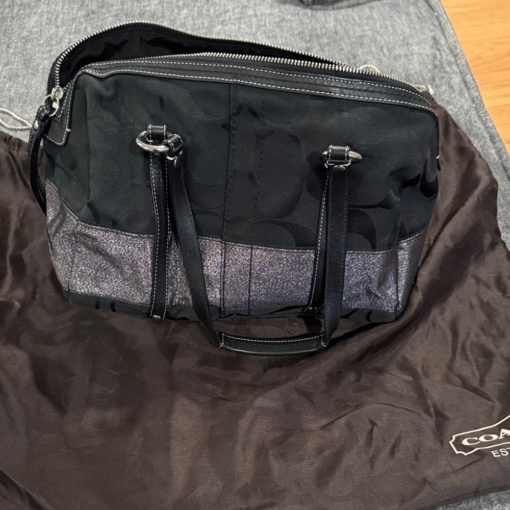 Coach Black and Silver Men's Briefcase